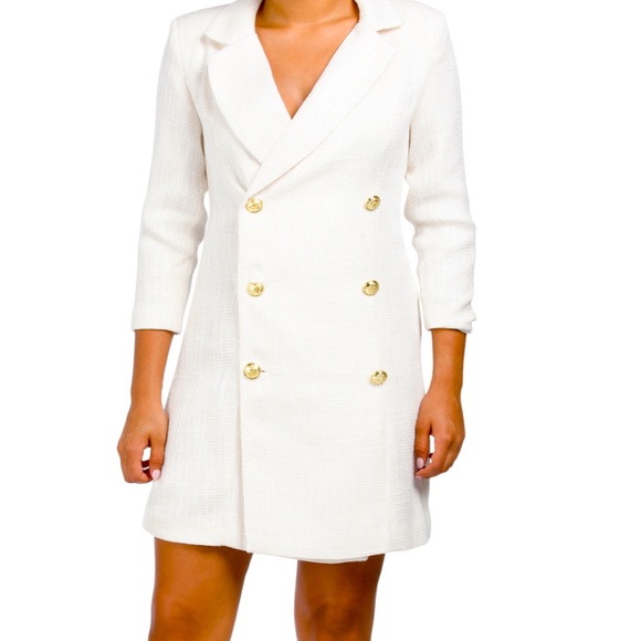 New Alexia Admor Madeline Blazer Dress in White - Picture 10 of 11